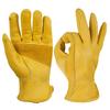 1 Pair Faux Leather Working Gloves Anti-slip Waterproof Thick Men Women Hand Protector Protection Housework Yardwork Outdoor Gardening Gloves