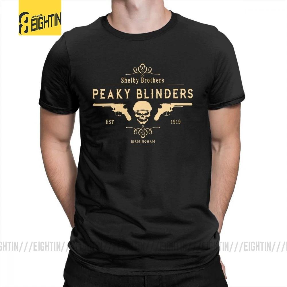 Men T Shirt Shelby Brothers Novelty Round Neck Short Sleeve Tees Mens White T-Shirts 100% Cotton Awesome Clothing