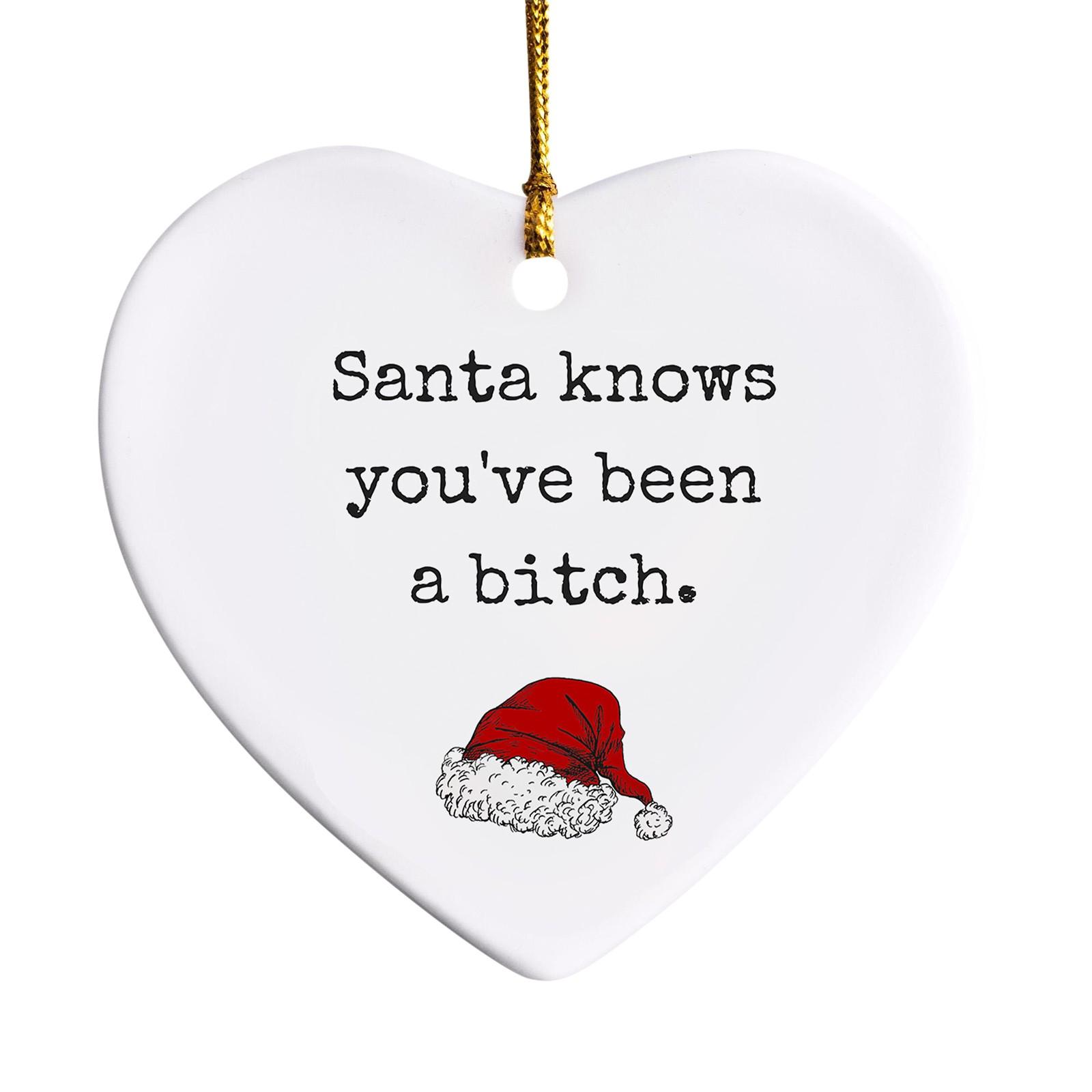 

Рождественские забавные украшения в форме сердца, рождественские забавные оскорбительные безделушки-грубые безделушки, рождественские украшения для домашнего декора, новинки, шуточные подарки для взрослых One Size