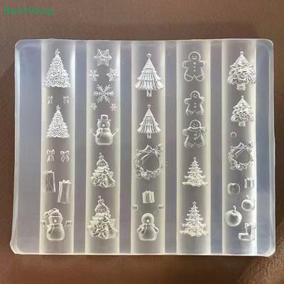 3D Manicure Silicone Mold Cute Christmas Style Nail Art Molds DIY Nail Art Decor