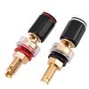Cryfokt 4mm Banana Plug Compatible Copper Terminals for Amplifiers and 1 Pair Free-Welding Speakers, Red/Black,
