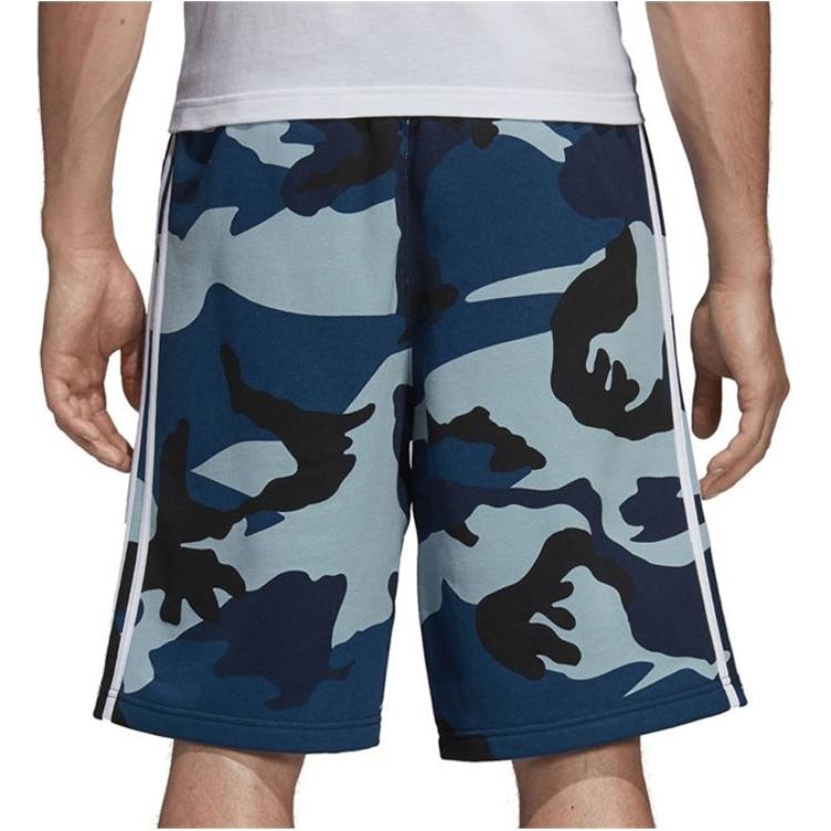 Adidas Originals Camo Print Logo Shorts Men Bottoms Blue-Camouflage DV2046