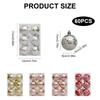 10Pack Shatterproof Baubles Hanging Ornament for Christmas Tree Decorations Christmas Tree Pendant Festival House Decors
