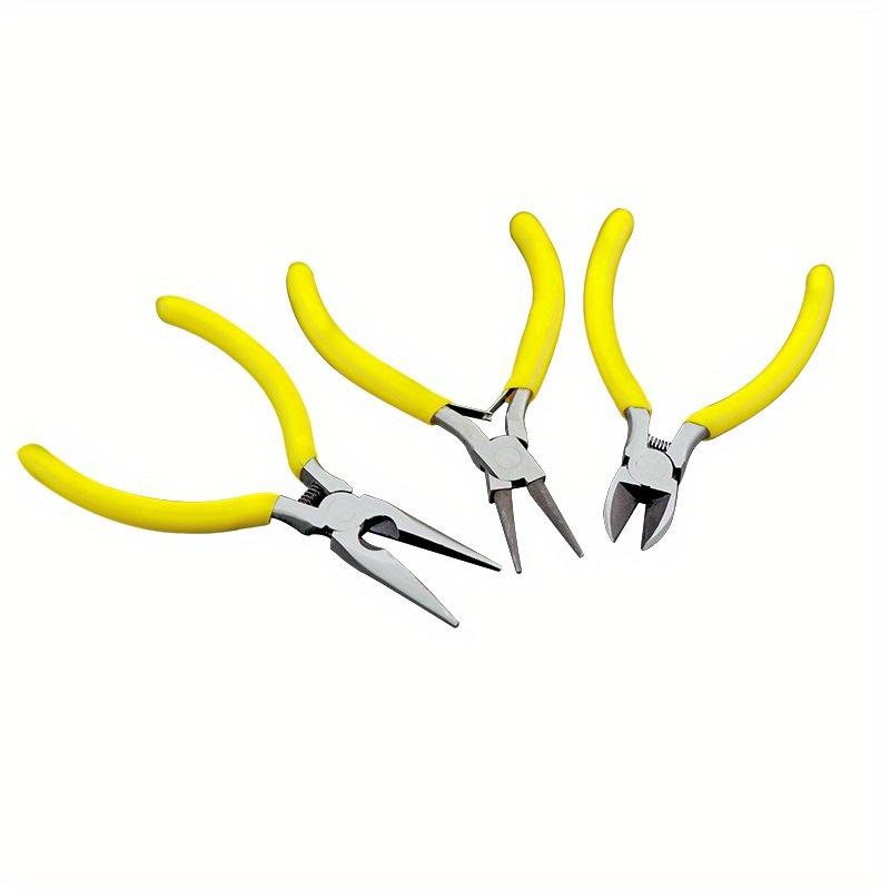 

3 pcs/set 5inch Mini Yellow Color Hand Pliers Repair Tools Cutting Zippers Pull Needles Wires Pliers Scissors Handmaking Tools 3pcs/set