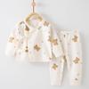 Set di Vestiti Autunnali per Bambini: Pantaloni in Puro Cotone e Abito da Monaco con Allacciatura Senza Osso