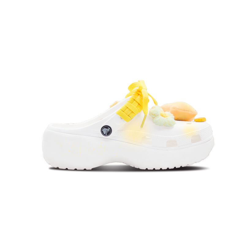 Crocs Classic Clog Butter Cheese EVA Cute Literary Holes Shoes Unisex White and Yellow