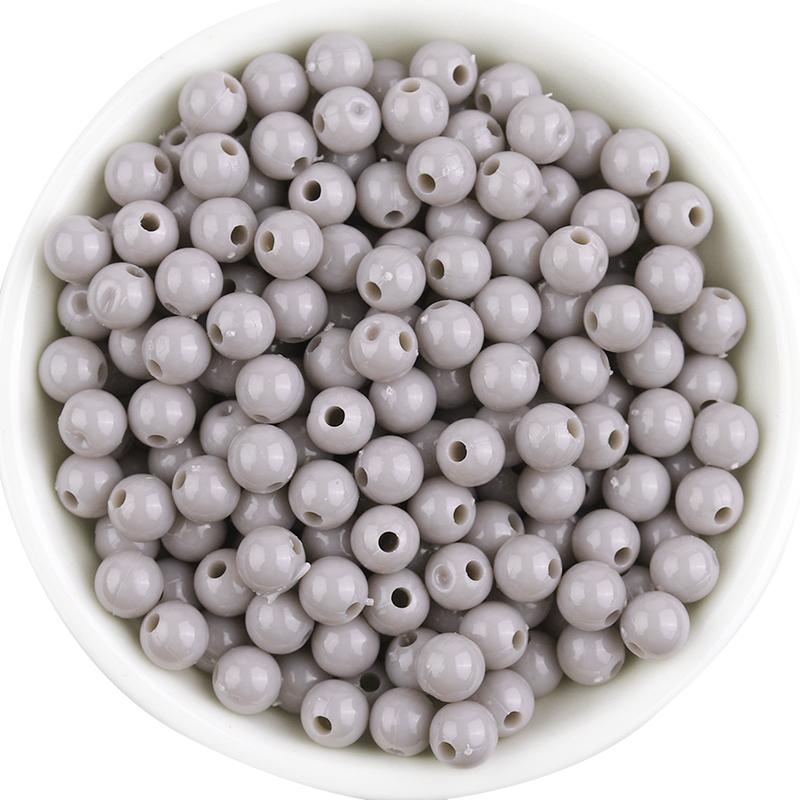 100Pcs 6mm Plastic Beads Solid Color Loose Spacer Round Beads For DIY Bracelets Phone Chains Jewelry Making Supplies Wholesale
