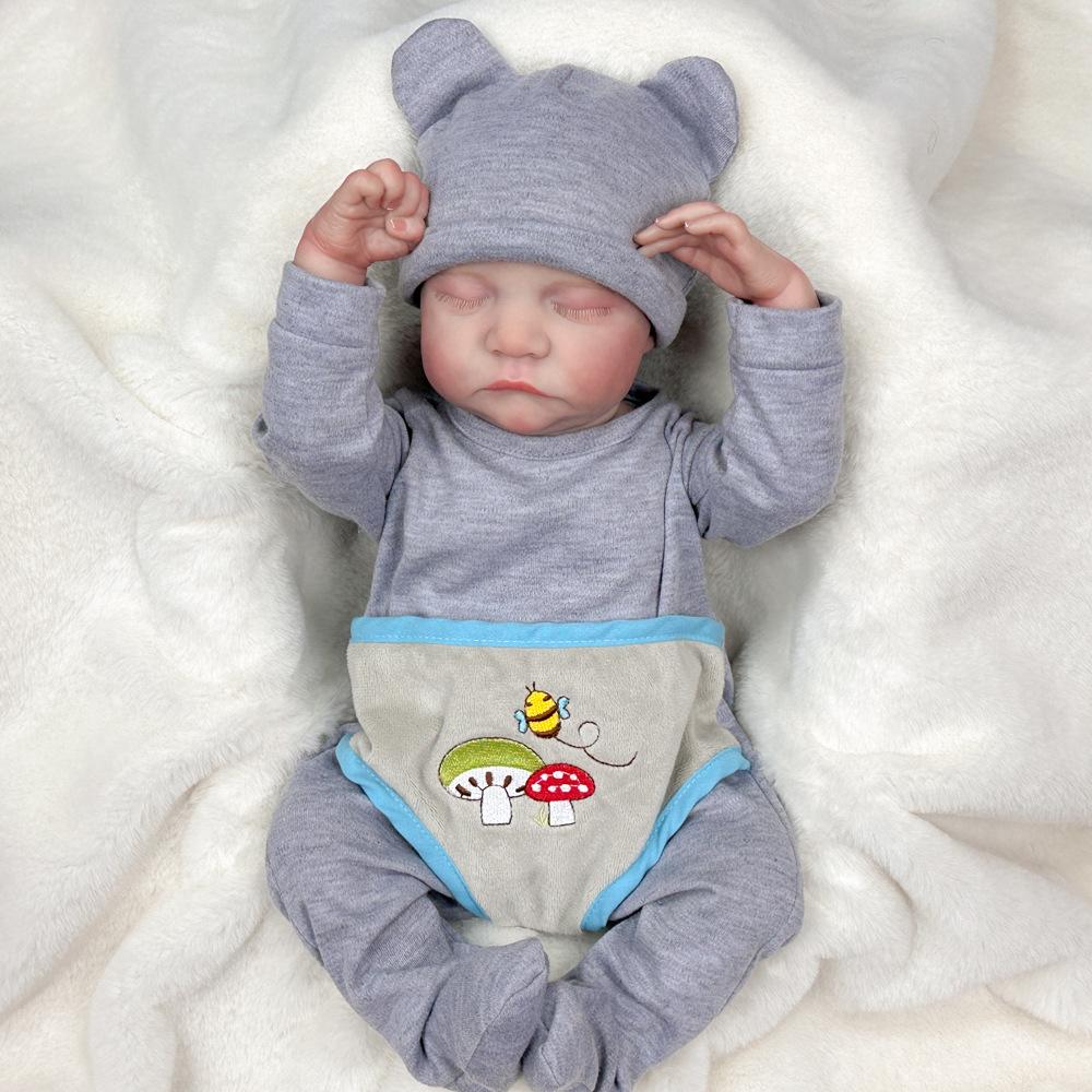 17 Inch Reborn Baby Doll Soft Vinyl Doll Interchangeable Doll