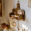 Retro Solid Wood Wall-Mounted Tissue & Paper Roll Holder