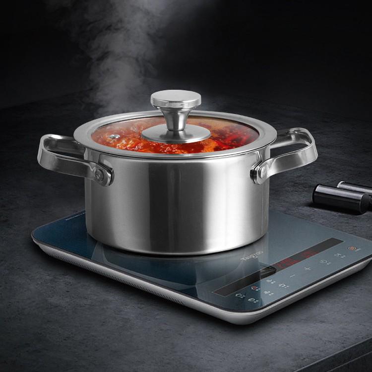 304 Stainless Steel Single-Person Shabu-Shabu Pot for Induction Cookers 16cm without lid