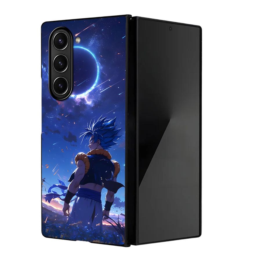 Dragon Ball Blue Goku Hard Phone Cover Case for Samsung Galaxy ZFold5 ZFold7 ZFold4 Z Fold 7 6 5 4 3 ZFold3 ZFold6