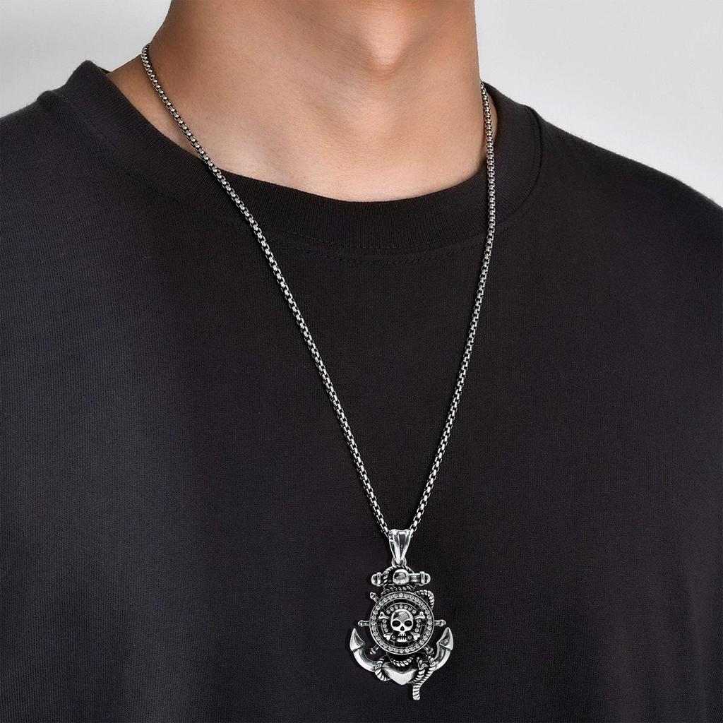 Xiewei'er Gothic Skull Pendant: Punk Hip Hop Niche Necklace