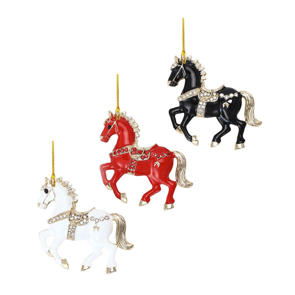 Horse Christmas Ornament Christmas Tree Horse Decoration Elegant Rhinestone Horse Ornament with for Christmas for Lovers