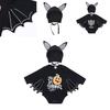 Cute Toddler Baby Boys Girls Halloween Bat Costume Romper And Hat Outfit For Parties