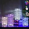 Lámpara de mesa de cristal Amill, lámparas de diamante remotas táctiles de 3/16 colores, decoración de habitación, atmósfera, luz de noche junto a la cama, luces de proyector de escritorio