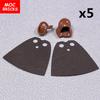 10sets MOC Blocks Cape Hood Folded Down Helmet 15428 30381 Ideal For 4cm Figures Construction Bricks Playthings Children's Dolls Gifts