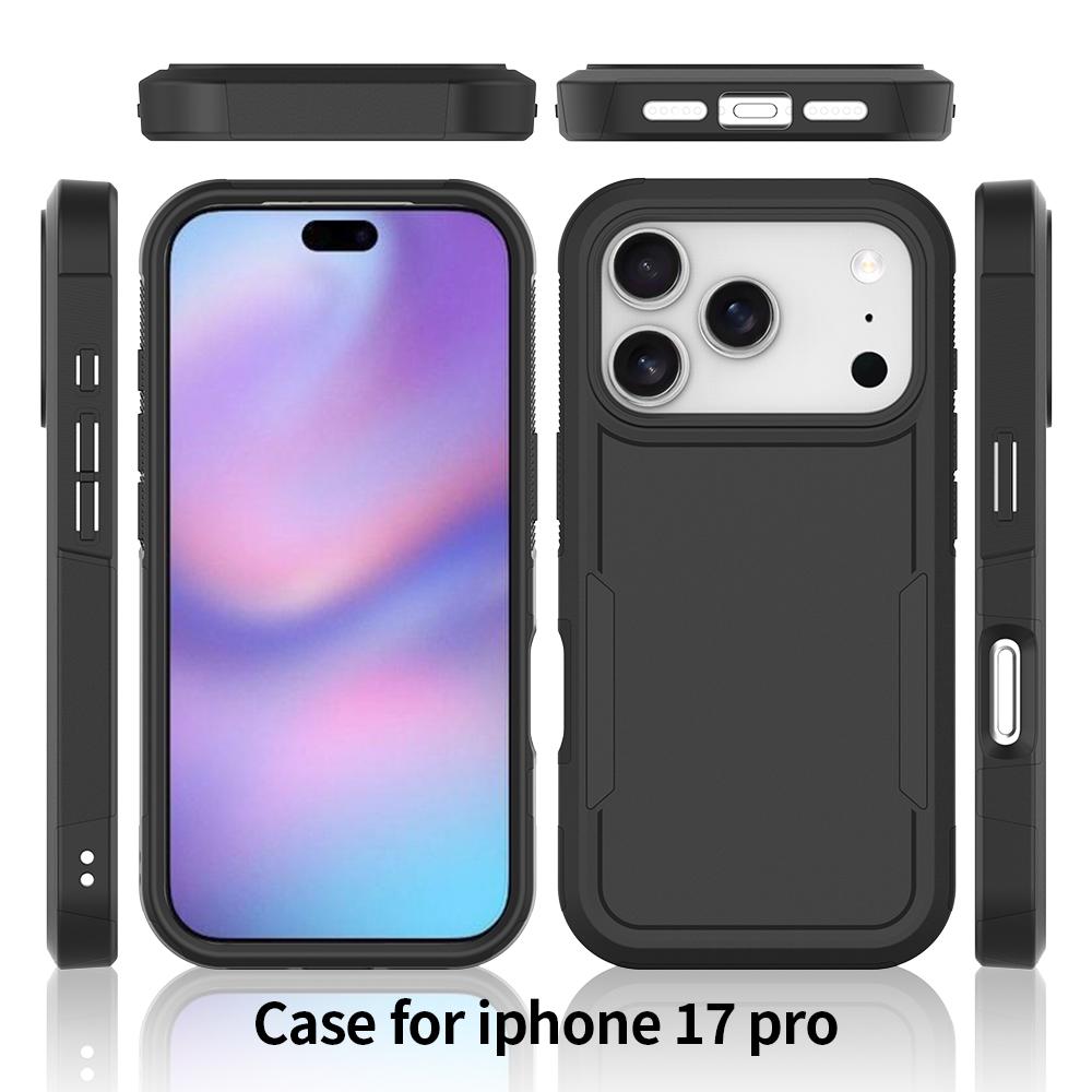 For iPhone 17 Pro Case 2 in 1 PC + TPU Shockproof Phone Cover