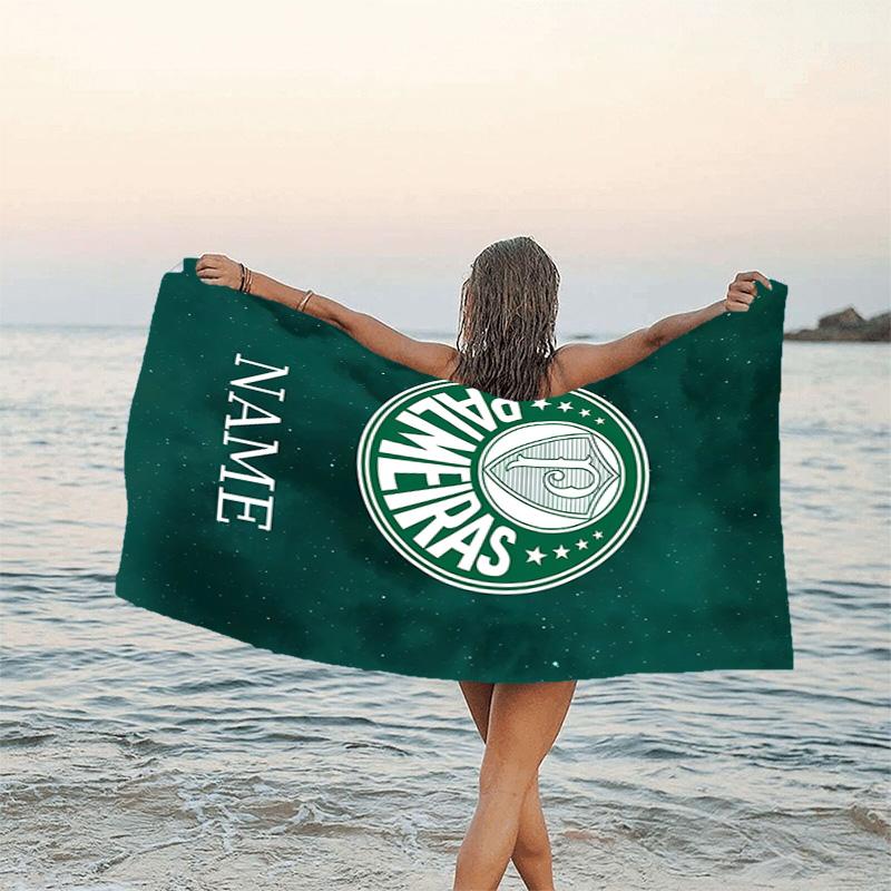 1pc Football22 Beach Towel with Custom Name, Beach/Swimming/Bath/Picnic/Camping Towel, Suitable for Seaside Beaches