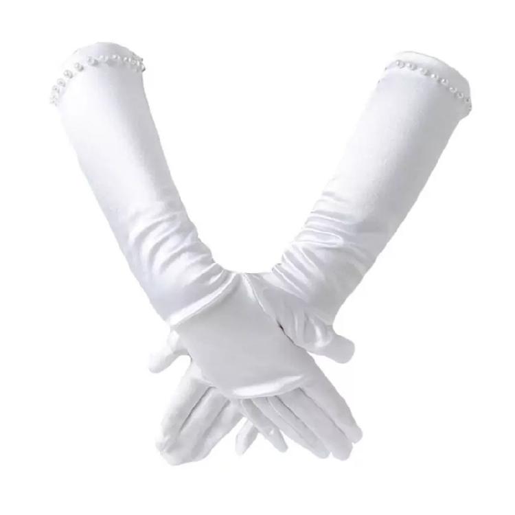 

Classical White Gloves for Performances, Business Meetings, and Speeches Restaurant Waiter Waitress Satins 1 белый