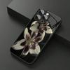 Lily Orchid Flower Print HD Tempered Glass Phone Case For iPhone 16 15 14 13 12 11 17 Pro Max 17 Air 16E 7 8 Plus XR XS X Cover