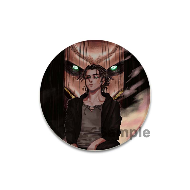 32/44/58mm Eren Yeager Ikony Pin Ručně vyráběná Brož Na Oblečení Kreslený Cosplay Odznak Batoh Dekorace Šperky Dárek