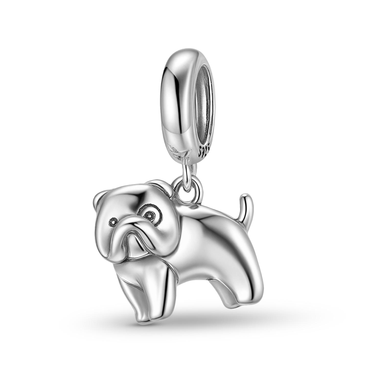 

Pug Cute Puppy Pendant Charm Authentic 925 Sterling Silver Animal Dog Beads for Women Charm Bracelet Necklace Jewelry Making