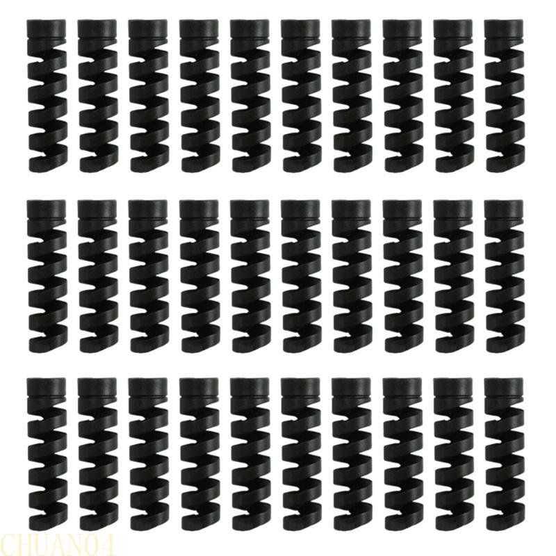 A1A2 30x Spirals Cable Protector Cable Protective Sleeve Charging Cable Saver Sleeve чёрный