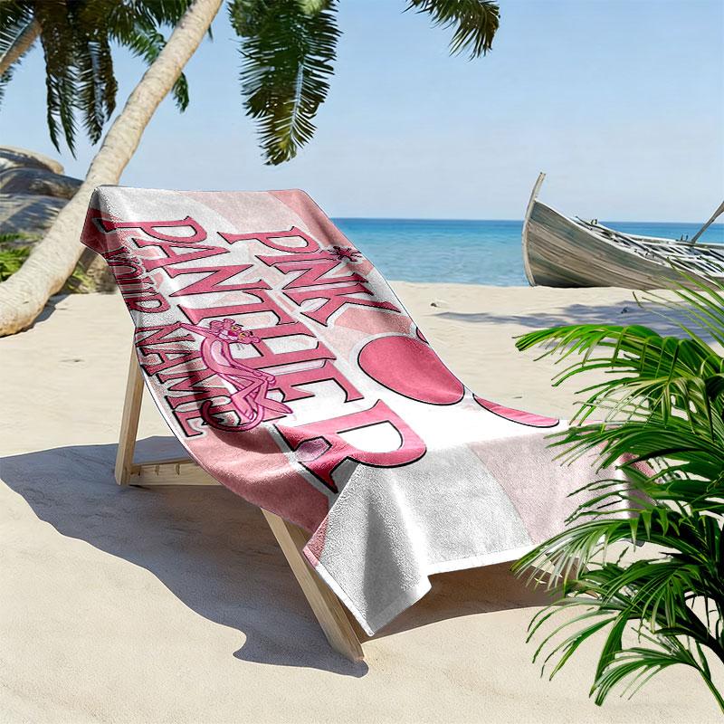 PINK PANTHER Print Beach Towel, Large Soft Quick Dry Towel for Beach Camping Swimming