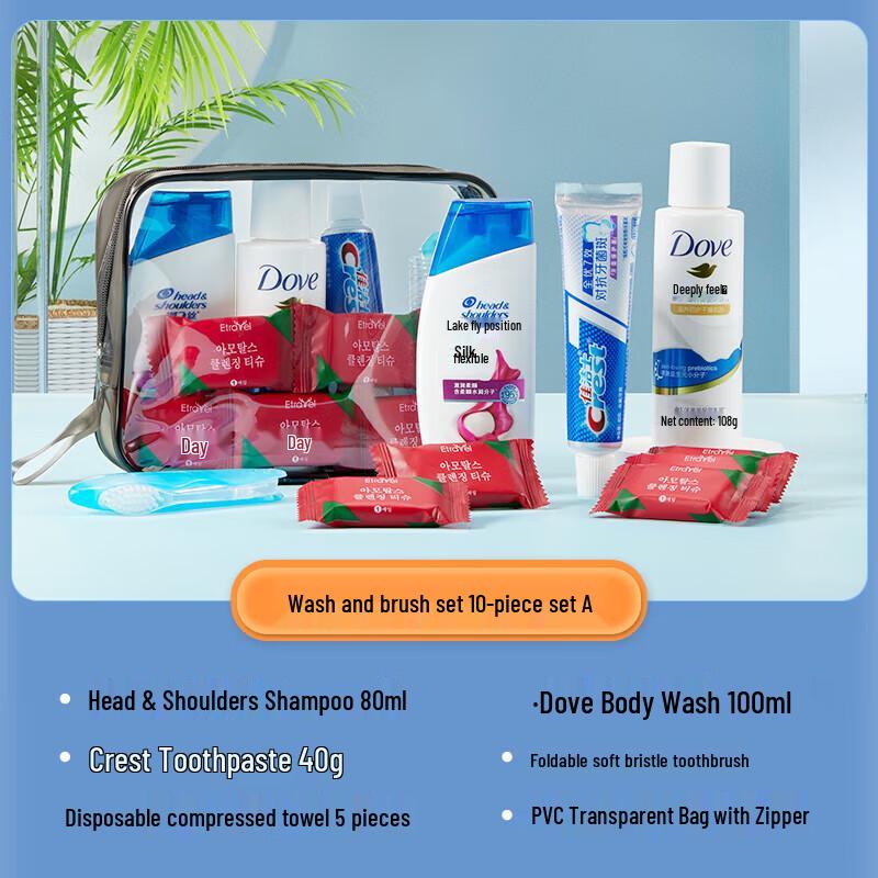 Easy Travel 10-Piece Toiletry Set