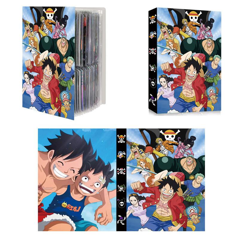 3 Inch 4-Pocket Card Binder, One Piece Anime Card Collection Album, A5 Trading Card Holder, Holds 240 Cards
