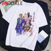 Funny cartoon T-shirt for JoJos Bizarre Adventurestylish Japanese anime T-shirt for womensummer graphic hip-hop top