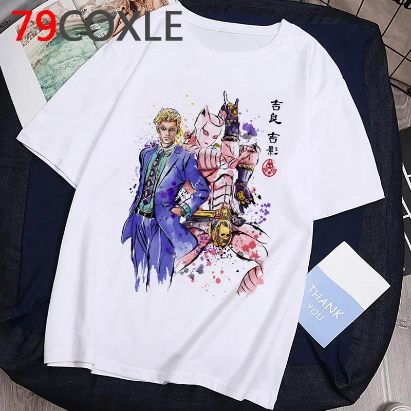 Funny cartoon T-shirt for JoJos Bizarre Adventurestylish Japanese anime T-shirt for womensummer graphic hip-hop top