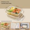 Ciotola Bento in Vetro per Microonde - Resistente alle Alte Temperature, Grande Capacità, Pranzo Ermetico