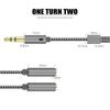 Aux Cable Jack 3.5Mm Audio Cable Male To Double Female Stereo Audio Cable