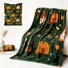 Halloween Flannel Blanket for Couch, Soft Cozy Throw Blanket for Bed, Fall Home Decor