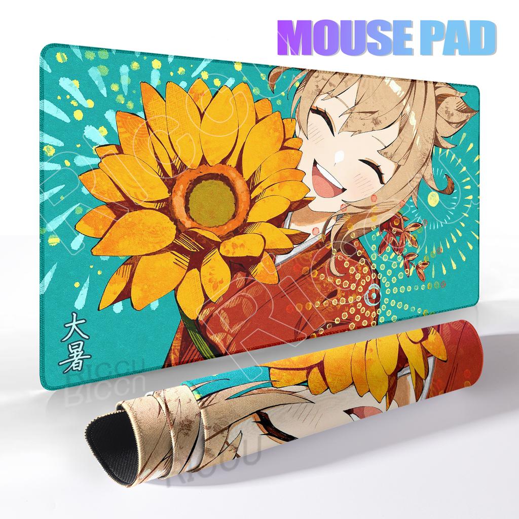 Game Large Mousepad Genshin Impact Mouse Pad Extra Kawaii Computer Keyboard Desk Mat XXL E-Sports Deskmat Gaming Accessories Pad