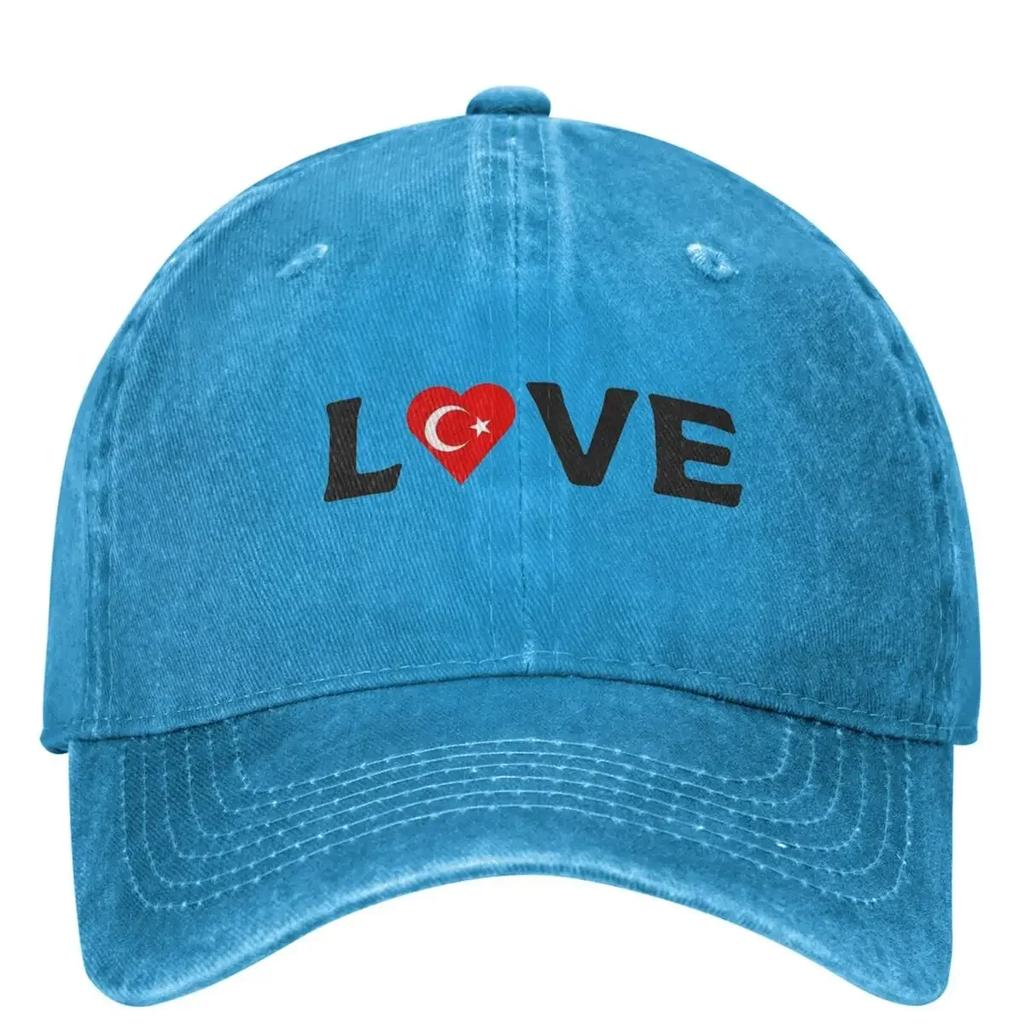 LOVE Turkey Baseball Cap Couple Women Sun Visors Hip Hop Hats Summer Y2k Retro Hiking Fishing Snapback Cap