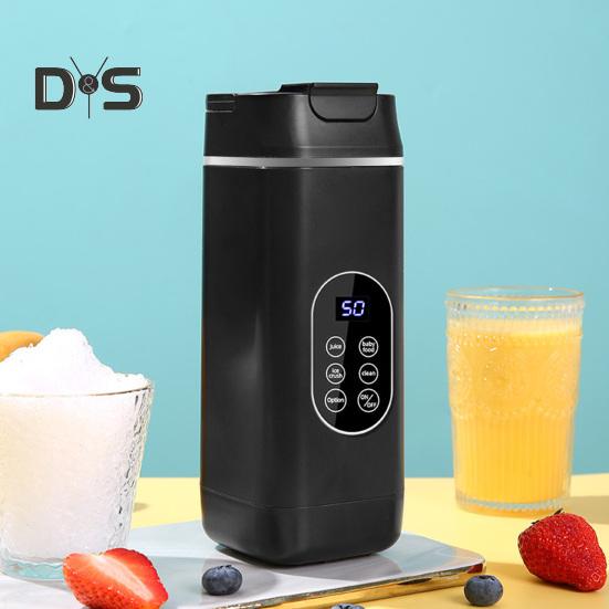 Wireless Portable Blender Fruit Juicer with Sharp Blades Digital Display BPA Free Easy To Clean Rechargeable Electric Mixer Blender