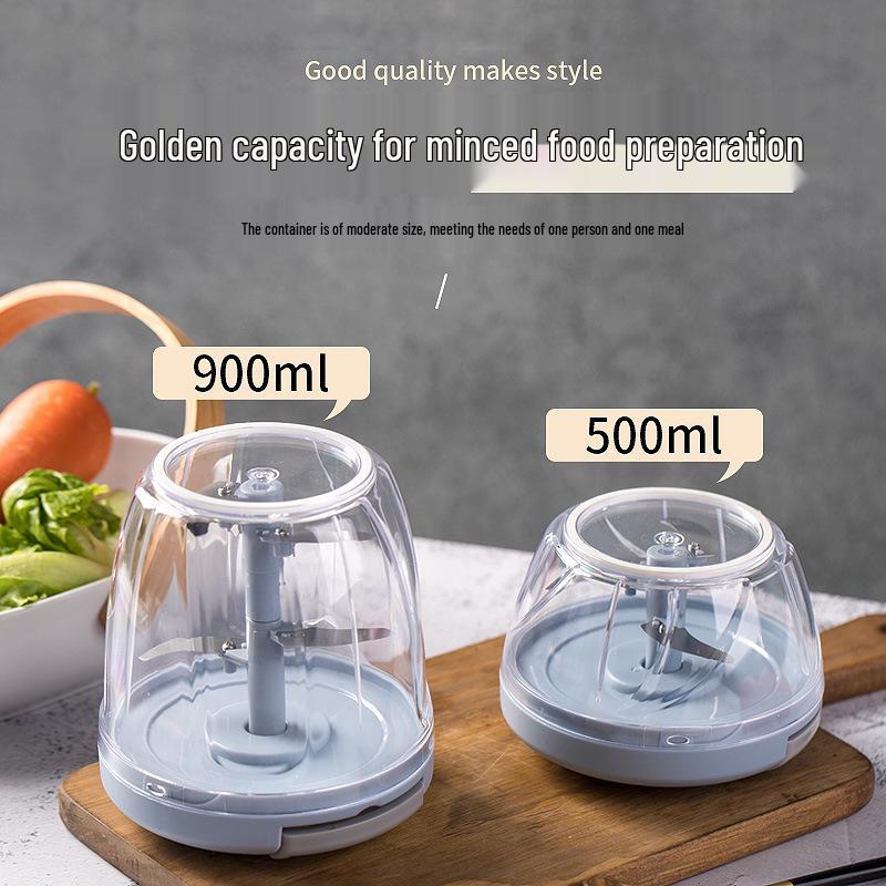 Multifunctional Manual Food Processor: Vegetable Chopper, Meat Grinder, Garlic Press, and Baby Food Maker