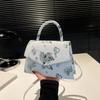 Summer New Printing Casual Texture Small Fresh Butterfly Casual Shoulder Portable Crossbody Small Square Bag Woman