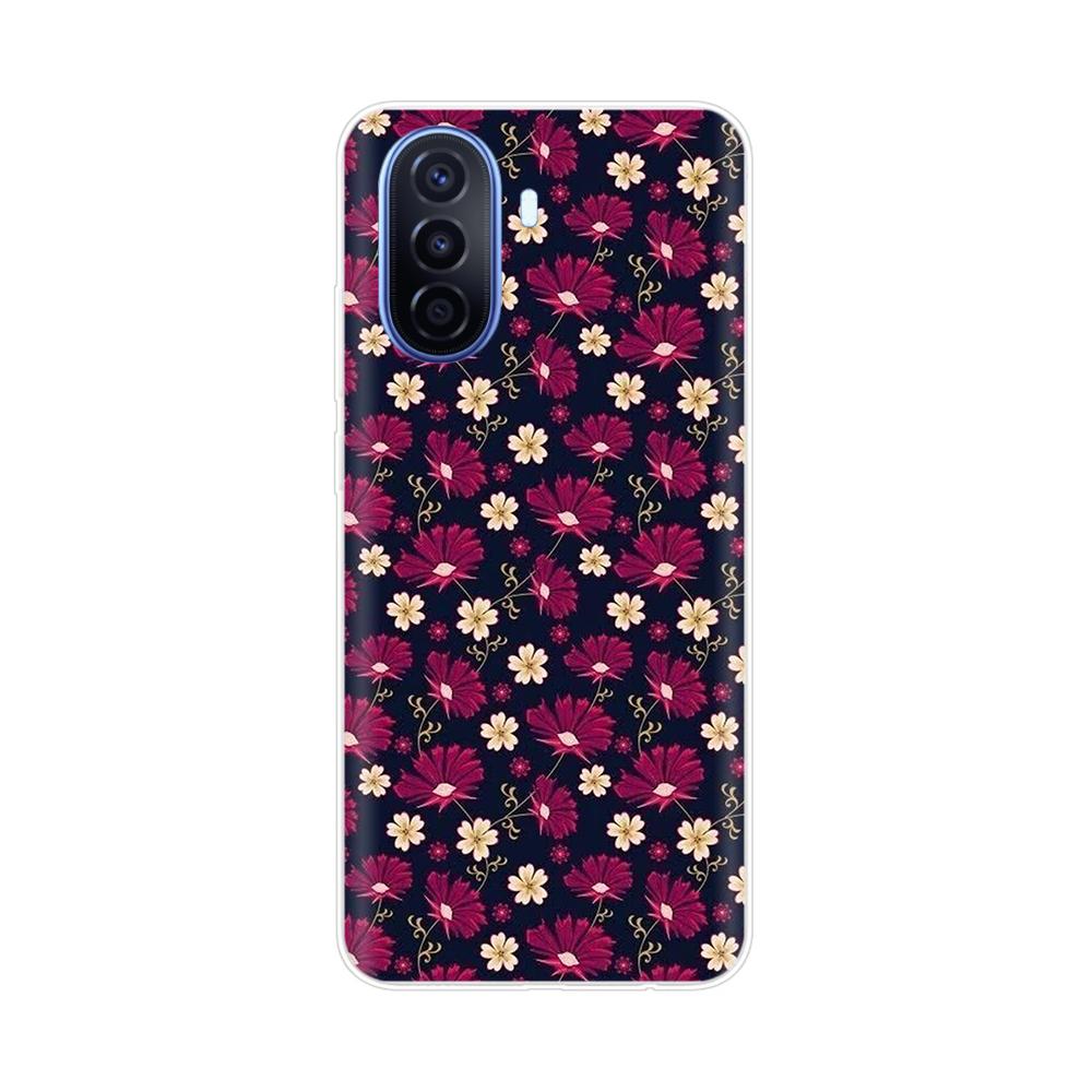 New Fashion Flower Cover For Huawei Nova Y70 Plus Case Soft Slim Phone Cases For Huawei Nova Y70 Y 70 NovaY70 Back Cover Bumper