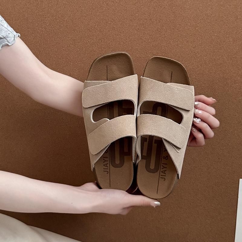 

Platform-soled Boken shoes girls casual half slippers 2025 summer new retro outerwear flat-soled sandals muffin-soled shoes 40