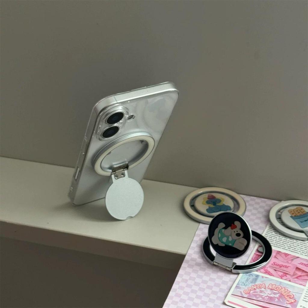 Cute Cartoon MagSafe-Compatible Foldable Phone Holder with Strong Magnetic Attraction