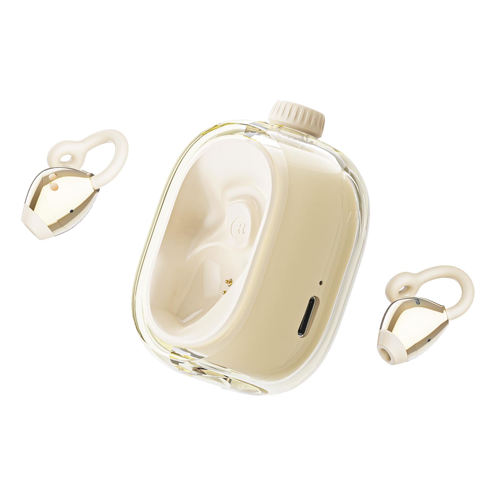 

AI Translation Earbuds Real Time with Charging Case Translation Headphones BT Headphones for Travel Business and Learning бежевий