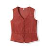 Women's Early Spring New V-neck Versatile Vest Loose Corduroy Vest Women