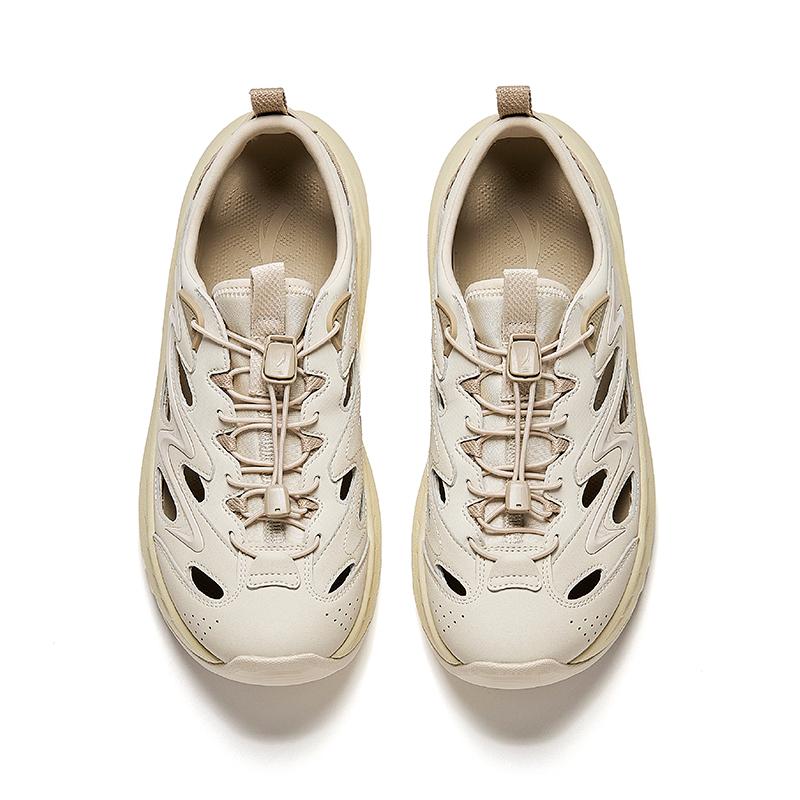 New Anta Slip Resistant Breathable Height Increasing Abrasion Resistant Lightweight River Trekking Shoes Men's Beige 912528522-4