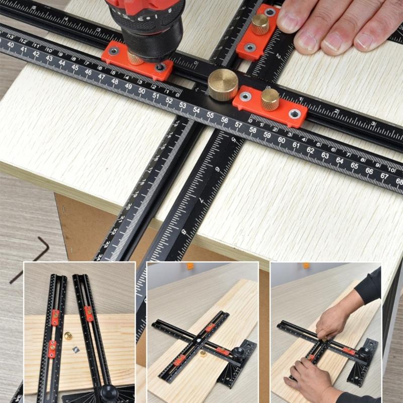 Aluminum T Square For Woodworking With Automatic Locking Feature And Multiple Angles Measurement Tool Precisions Ruler