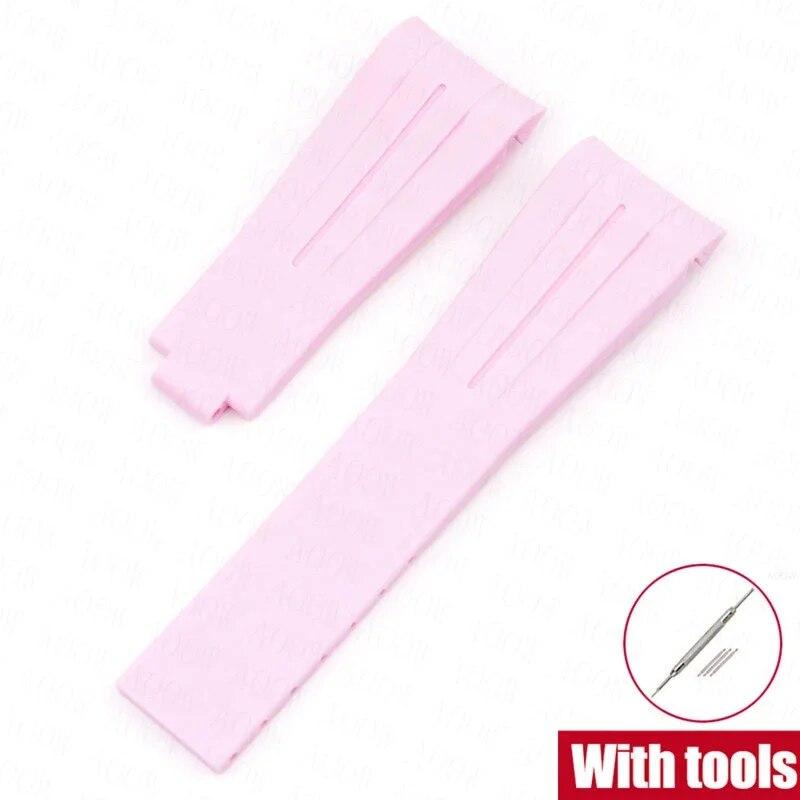 Rubber Watch Band Fit for Omega X Swatch Moonswatch 20mm Stainless Steel Folding Buckle Men Women Curved Replace Strap for Rolex