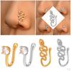 Nose -Shaped Punk Tiny Charm Clamp Ring Stud for Jewelry