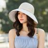 Sun hat children's new organza straw hat summer big edge beach hat sun protection travel visor